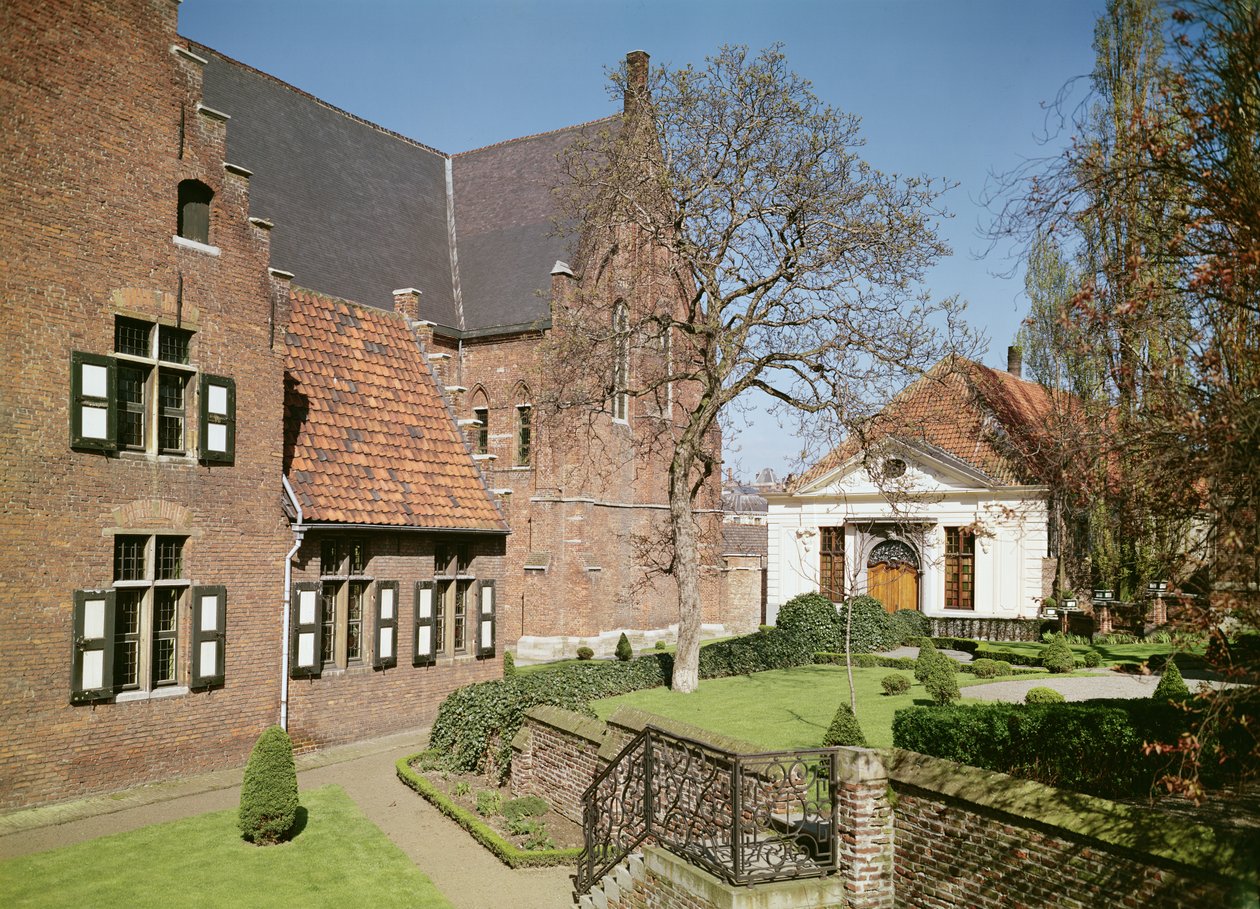 Utsikt over Abbedissens hus, refektoriet og en sovesal (se også 208606, 375105, 375106 og 375107) av Flemish School