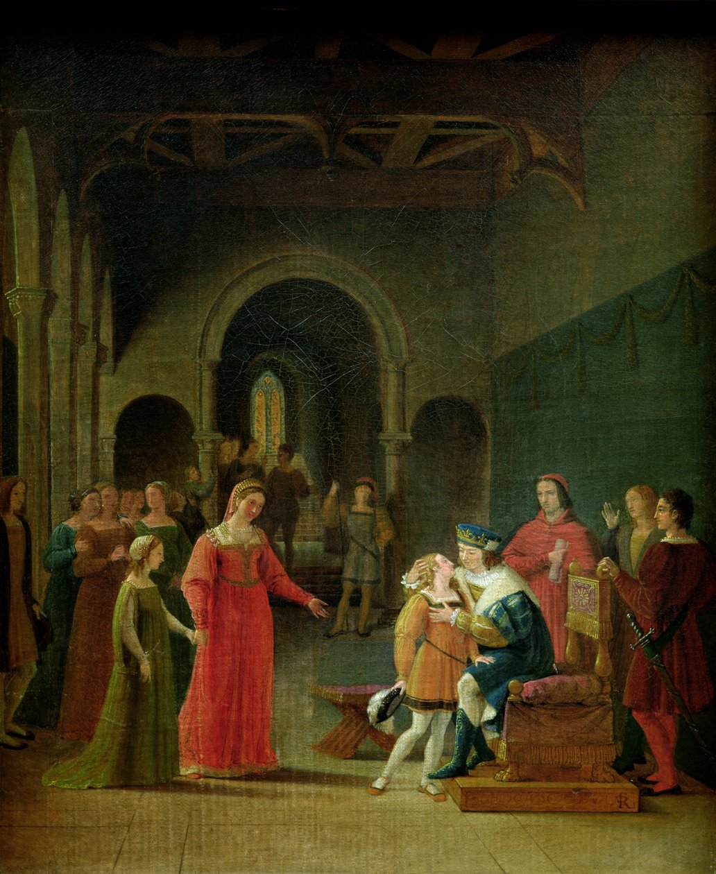 Francois I (1494-1547) Presentert for Ludvig XII (1462-1515) av Fleury François Richard