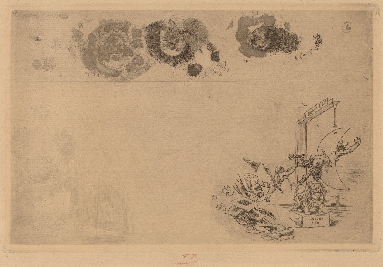 Belgian Border, Bill of Disorder (Frontiere de Belgique. Billet a Desordre) av Félicien Rops