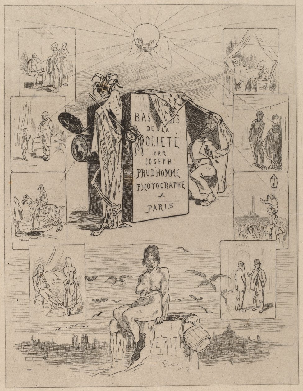 Frontispice: The Dregs of Society Las bas-fonds de la societe, 1864. av Félicien Rops