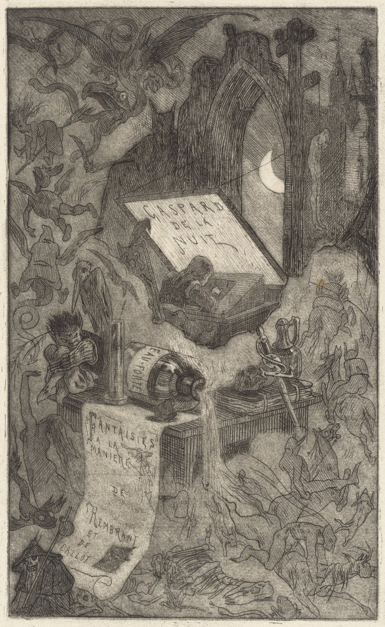 Nattens Gaspard, 1868. av Félicien Rops