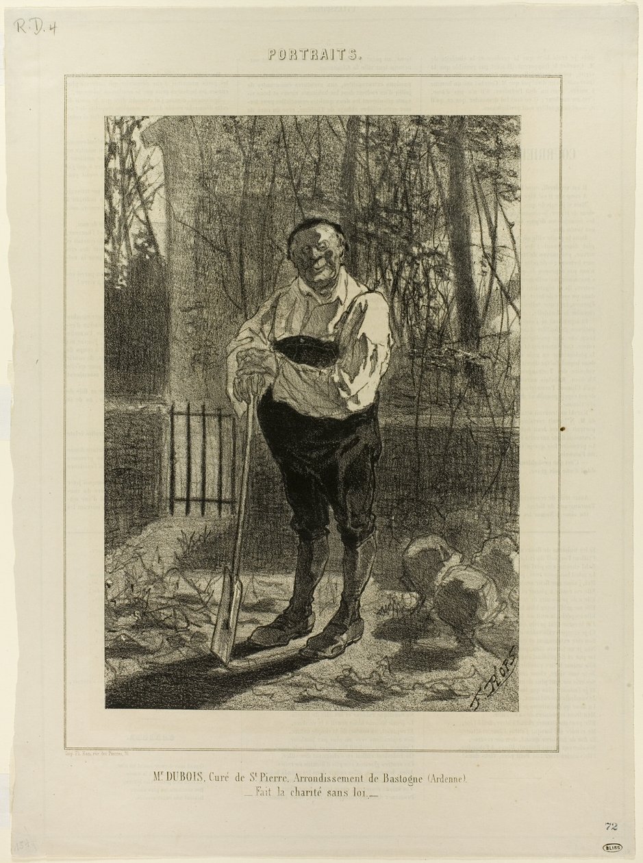 Portrett av Monsieur Dubois, kurat av St. Pierre... av Félicien Rops
