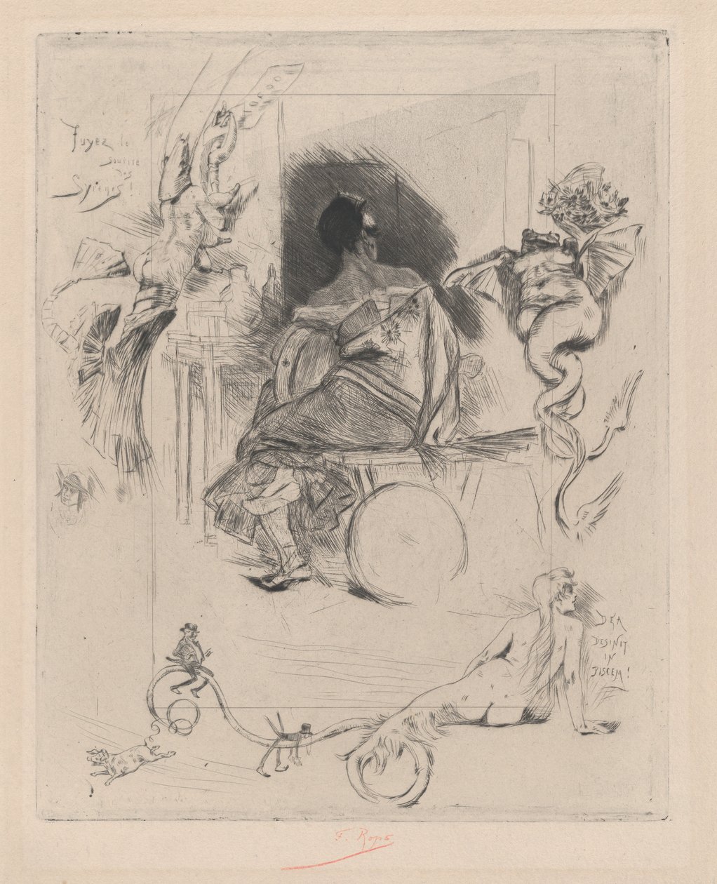 The Last Maja, andre halvdel av 1800-tallet. av Félicien Rops