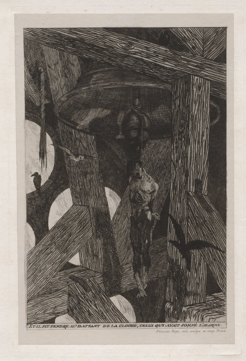 The Legend and Adventures of Ulenspiegel and Lamme Goedzak: The Hanged Man..., 1867. av Félicien Rops