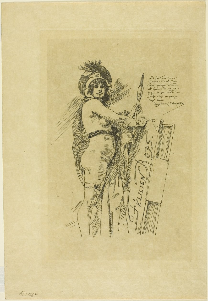 Musen til Félicien Rops av Félicien Rops
