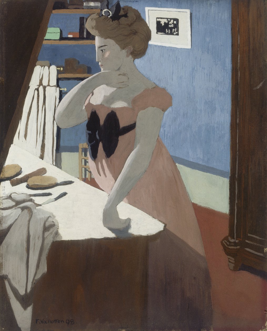 Misia ved hennes toalettbord av Felix Edouard Vallotton