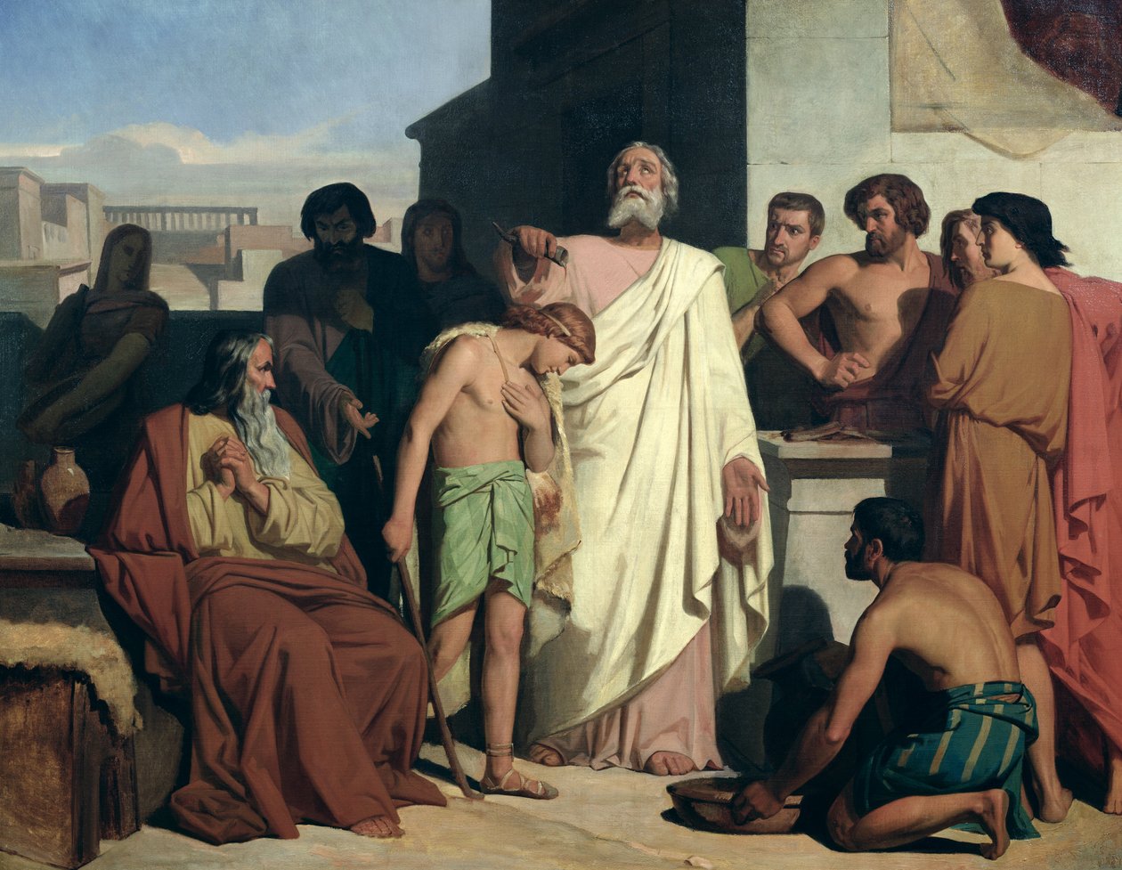 Salvelse av David av Samuel, 1842 av Félix Joseph Barrias