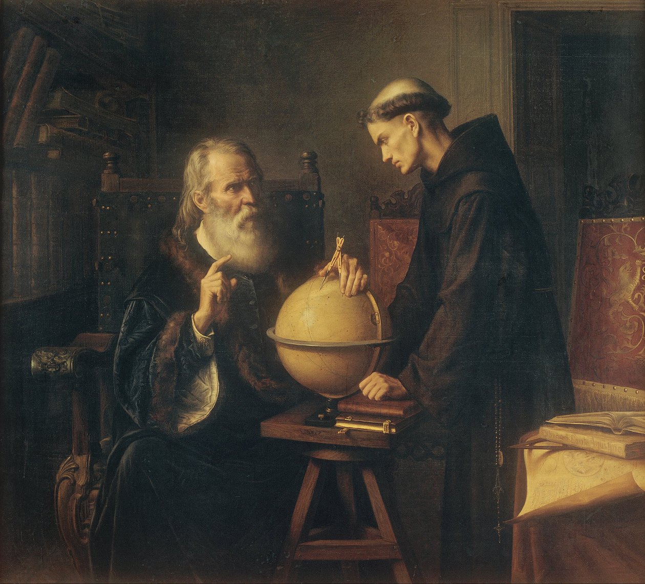 Galileo demonstrerer de nye astronomiske teoriene ved University of Padua av Félix Parra