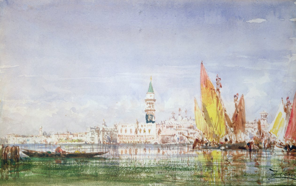 Venezia av Félix Ziem