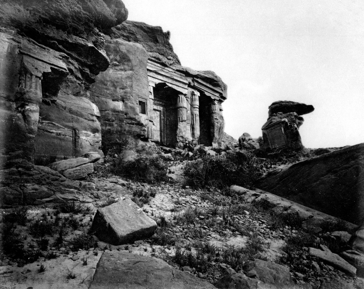 Gebel Silsileh, Egypt, 1878 av Félix Bonfils