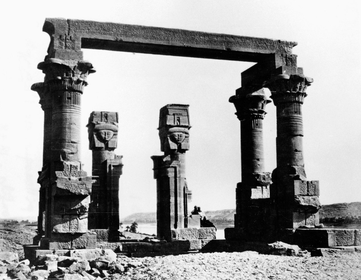 Kiosk av Qertassi, Nubia, Egypt, 1878 av Félix Bonfils