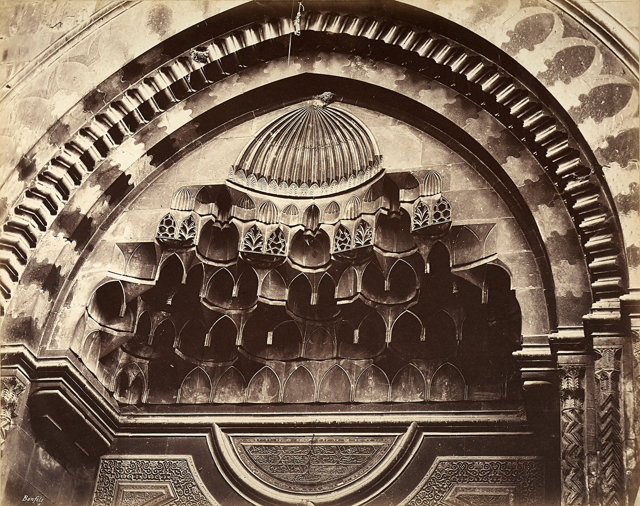 Relieff av en nisje, Egypt av Félix Bonfils