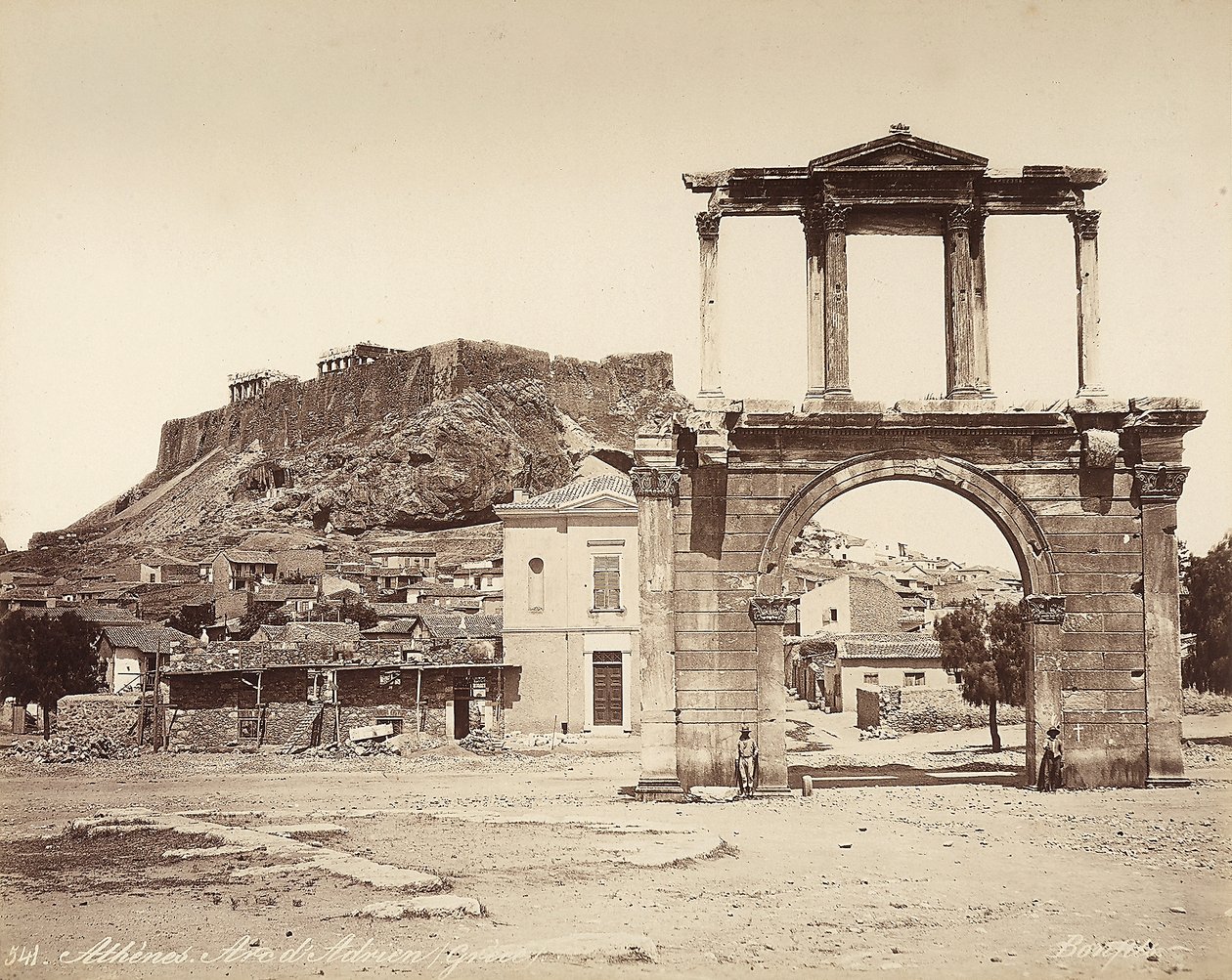 Hadrians bue på Akropolis i Athen av Félix Bonfils