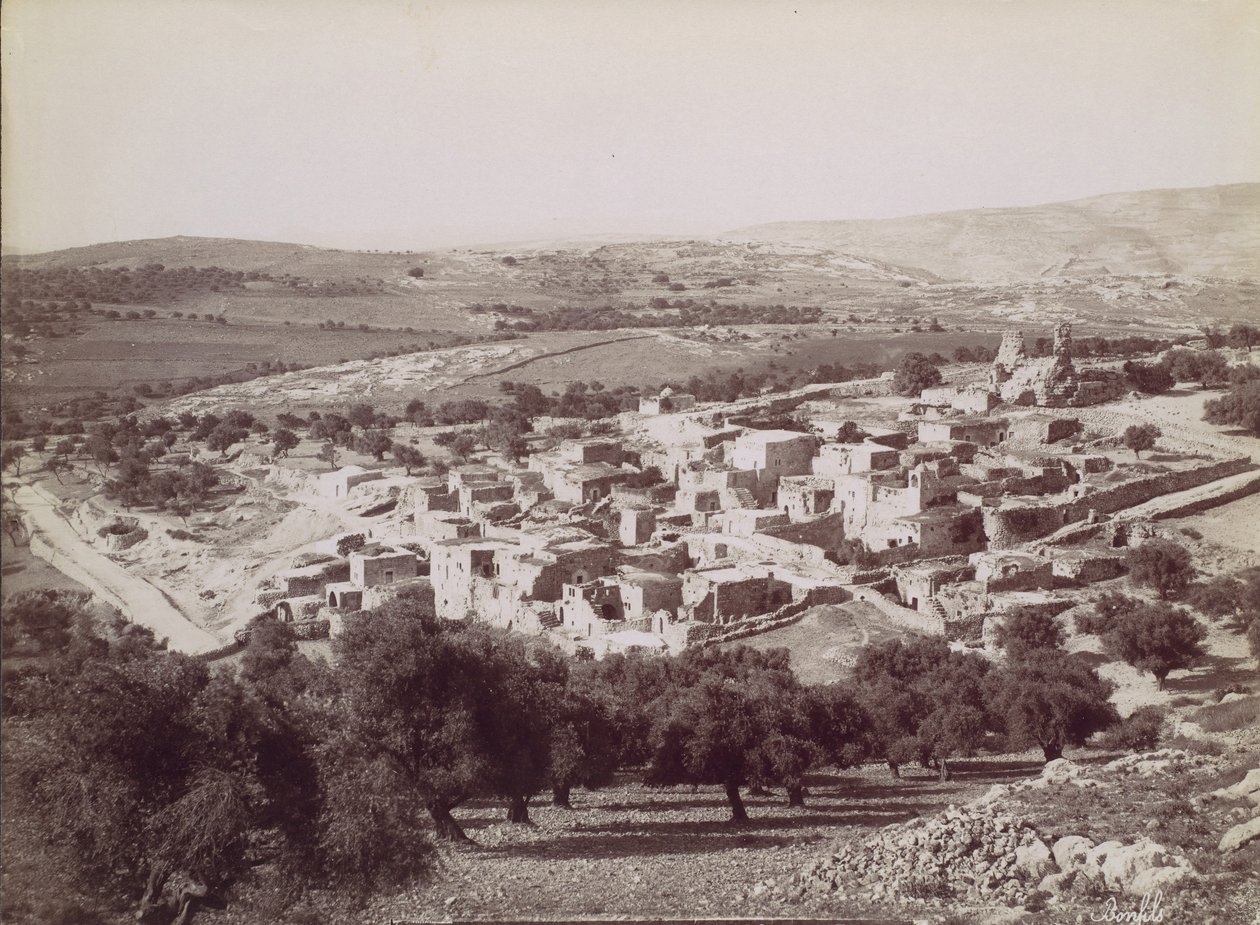 Generell utsikt over Betania - Generell utsikt over Betania, ca. 1880. av Félix Bonfils