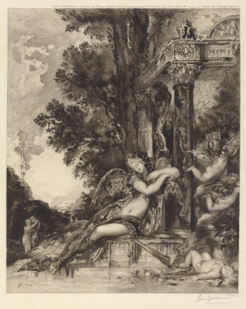 The Goddess Discord [La Discord] av Félix Bracquemond, after Gustave Moreau