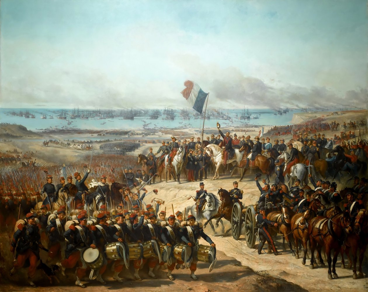 Ilandstigning av den franske hæren ved Eupatoria, 14. september 1854 av Félix Joseph Barrias