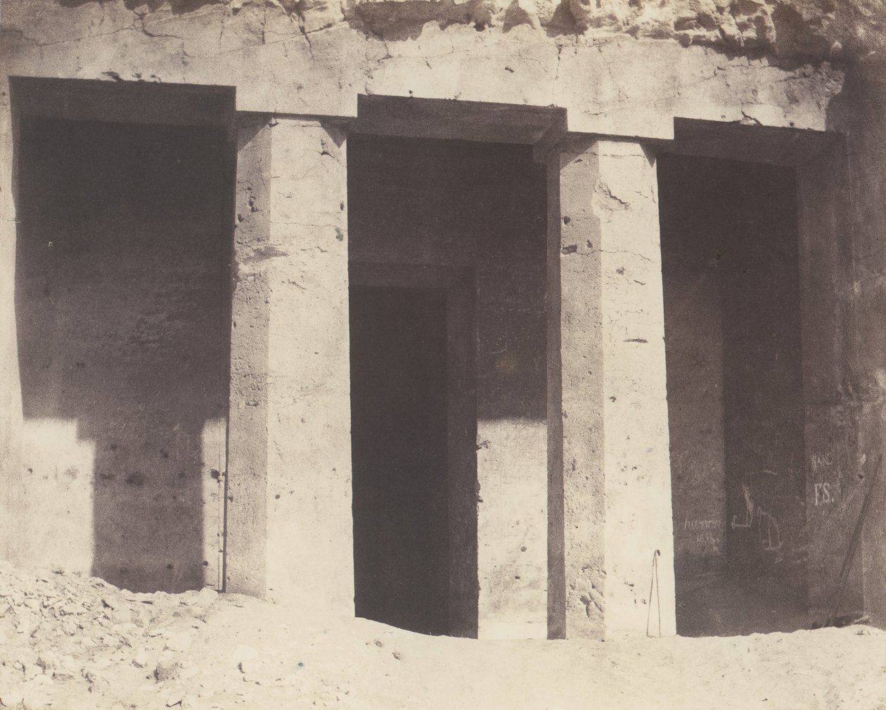 Béni-Haçan, Hypogean Architecture - Tomb of Amonei, 1851-52, trykt 1853-54. av Félix Teynard
