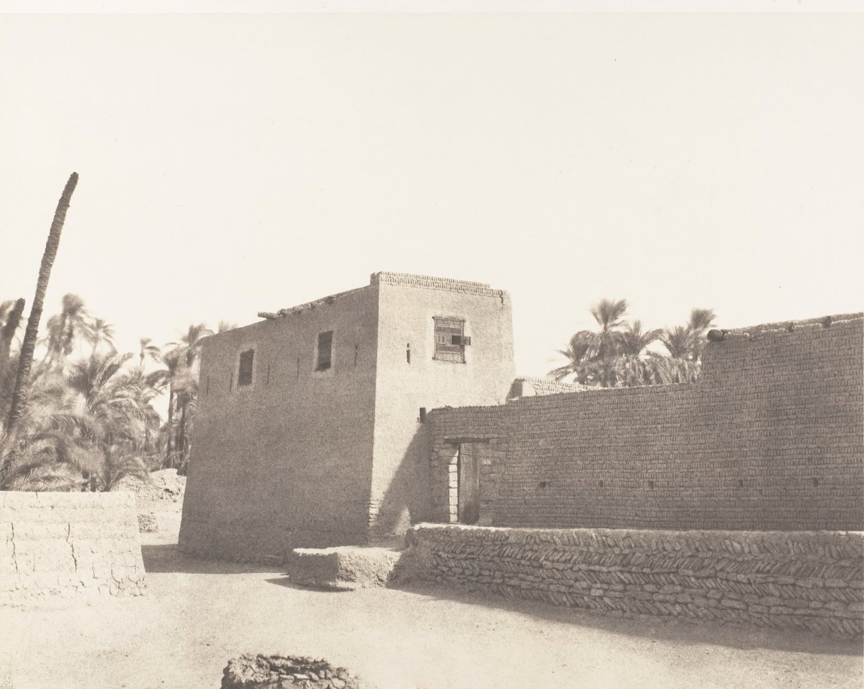 Deir, Carrefour et Habitation Particulière, 1851-52, trykt 1853-54. av Félix Teynard