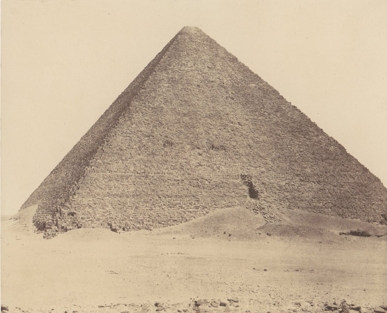 Djizeh Necropolis of Memphis, Pyramid of Cheops Great Pyramid, 1851-52, trykt 1853-54. av Félix Teynard