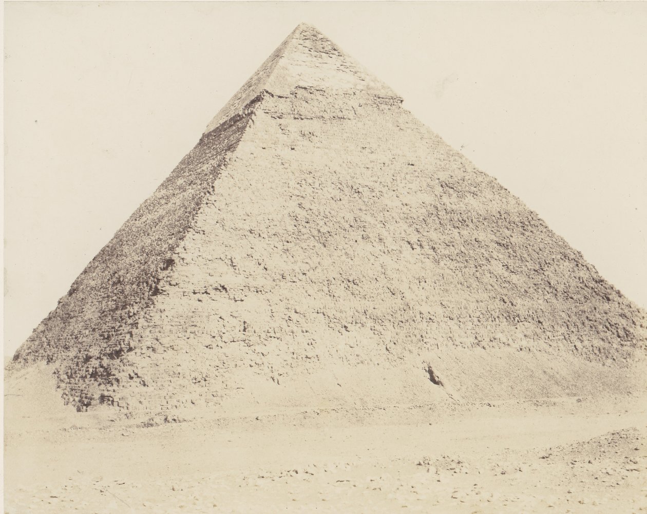 Djizeh Necropolis of Memphis, Pyramid of Chephren, 1851-52, trykt 1853-54. av Félix Teynard