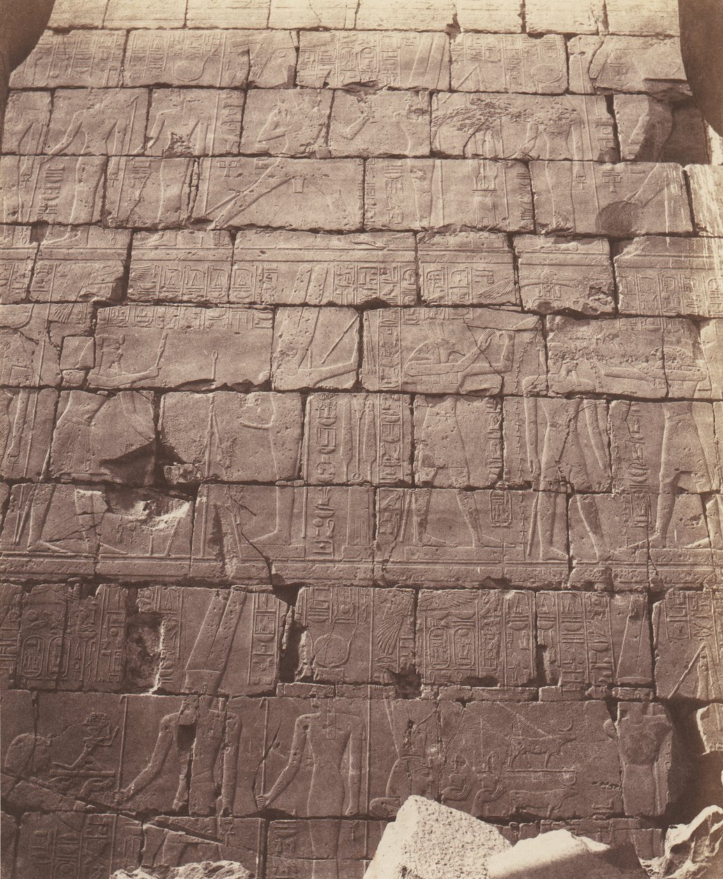 Karnak Theben, Palace - Hypostyle Hall - Decoration of the Int..., 1851-52, trykt 1853-54. av Félix Teynard
