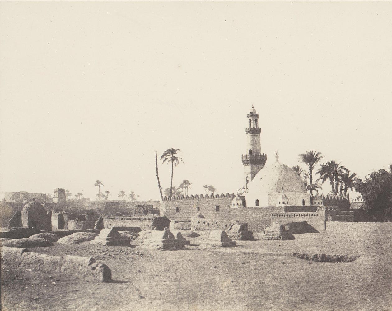 Souâdj, Muslim Cemetery and Tomb of Mouràd-Bey, 1851-52, trykt 1853-54. av Félix Teynard