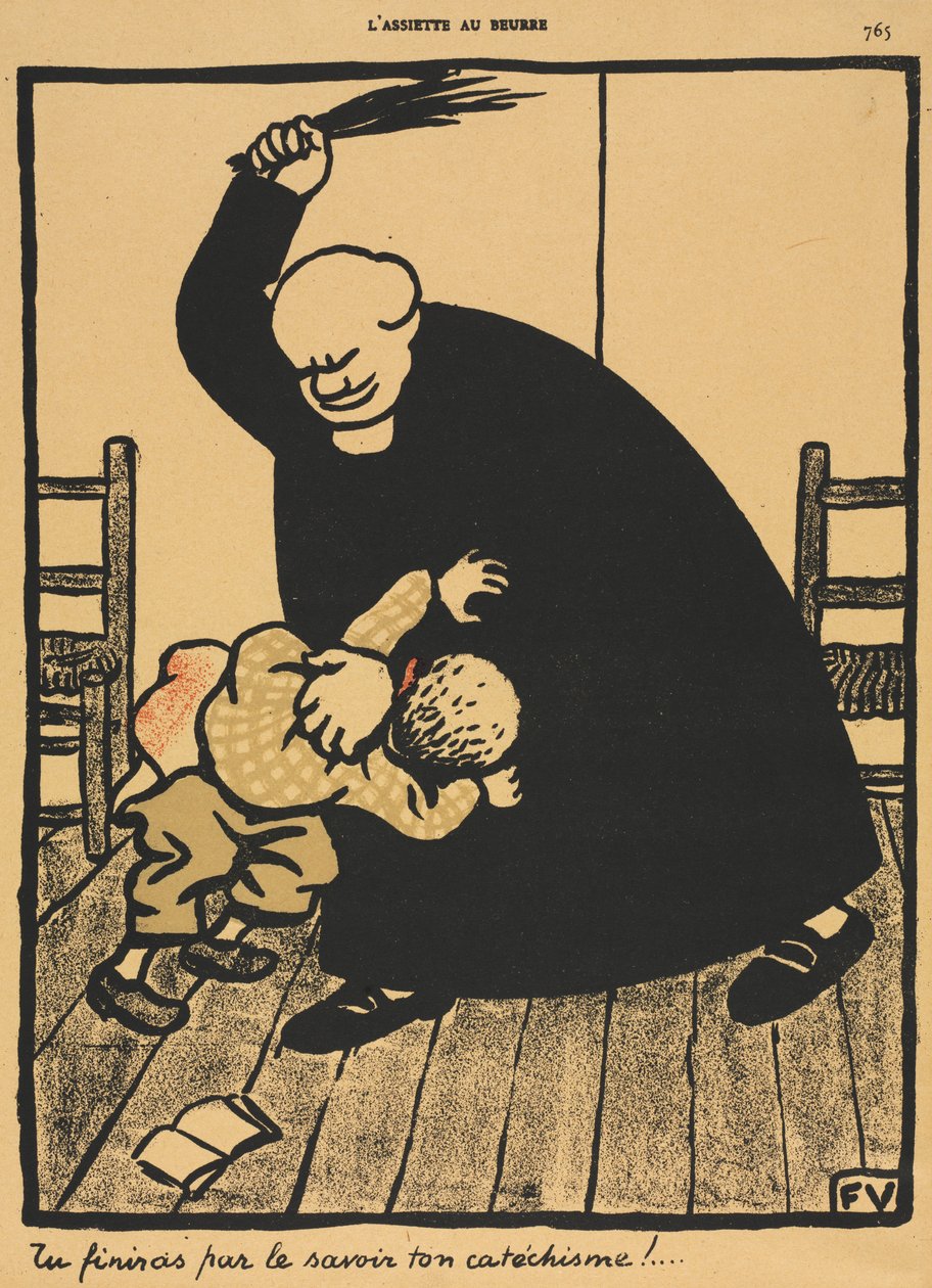 Forbrytelser og straff VIII, 765: Du vil lære... av Félix Vallotton