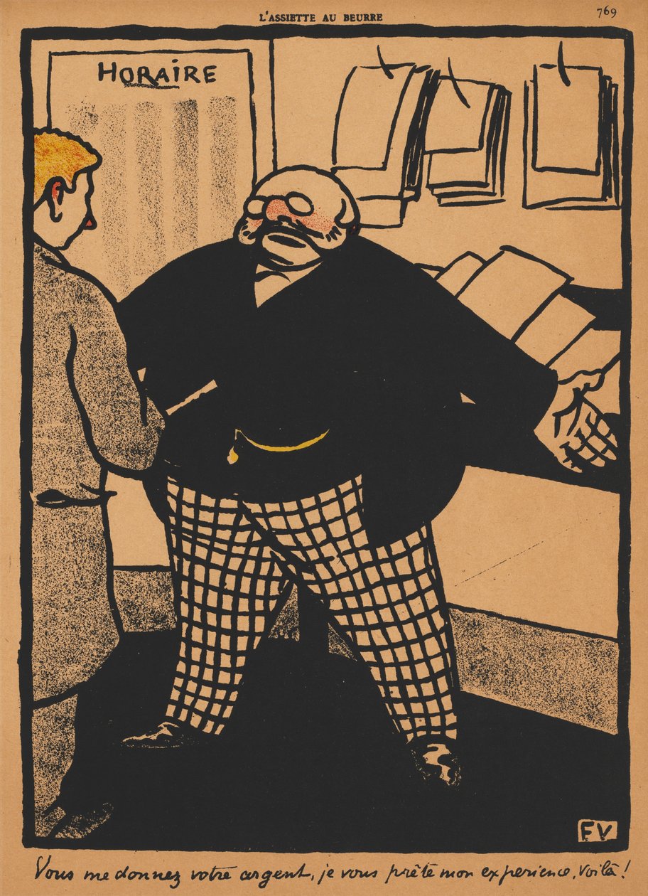 Crimes and Punishments XII, 759: Du gir meg pengene dine av Félix Vallotton