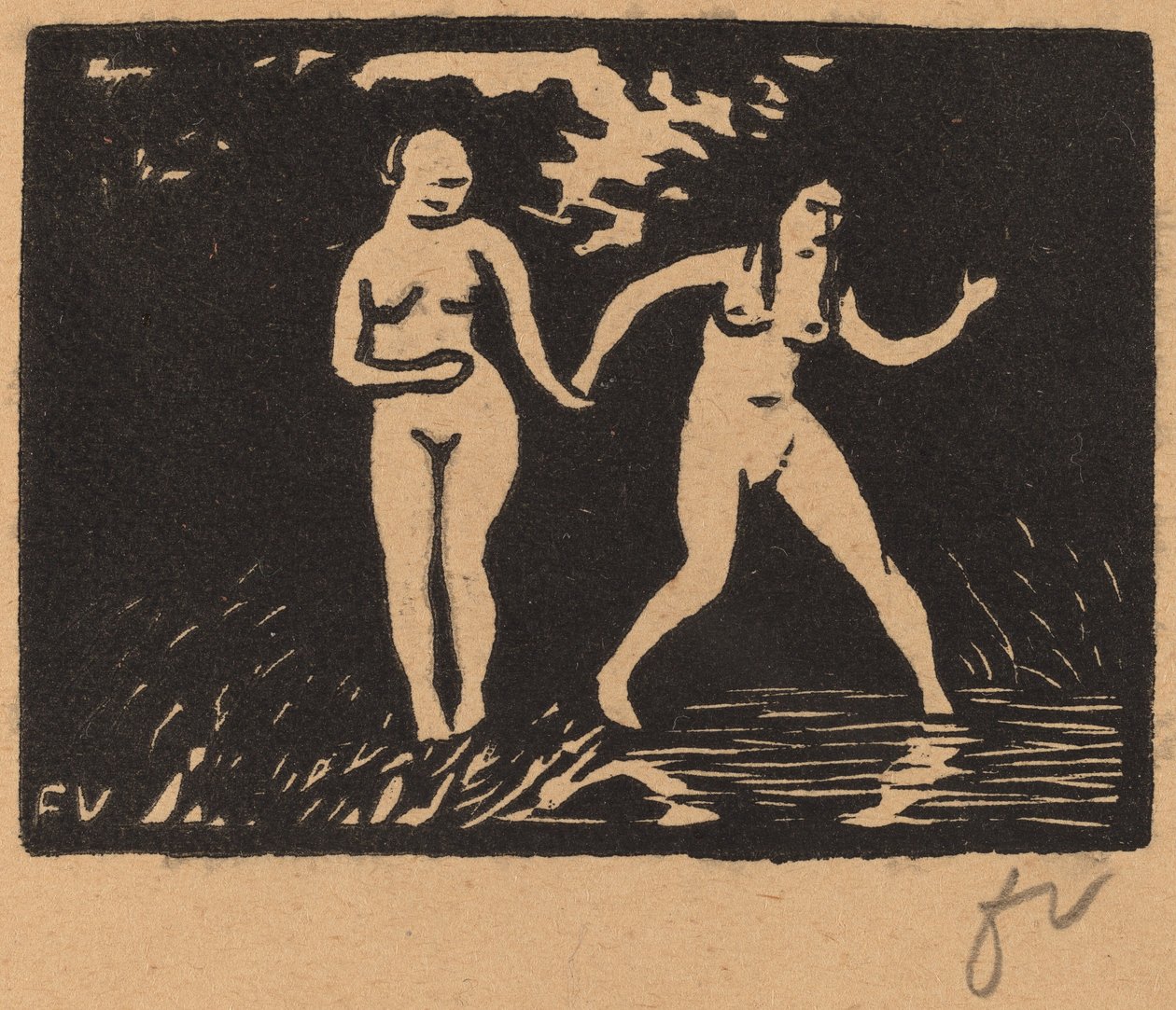 Inn i vannet av Félix Vallotton