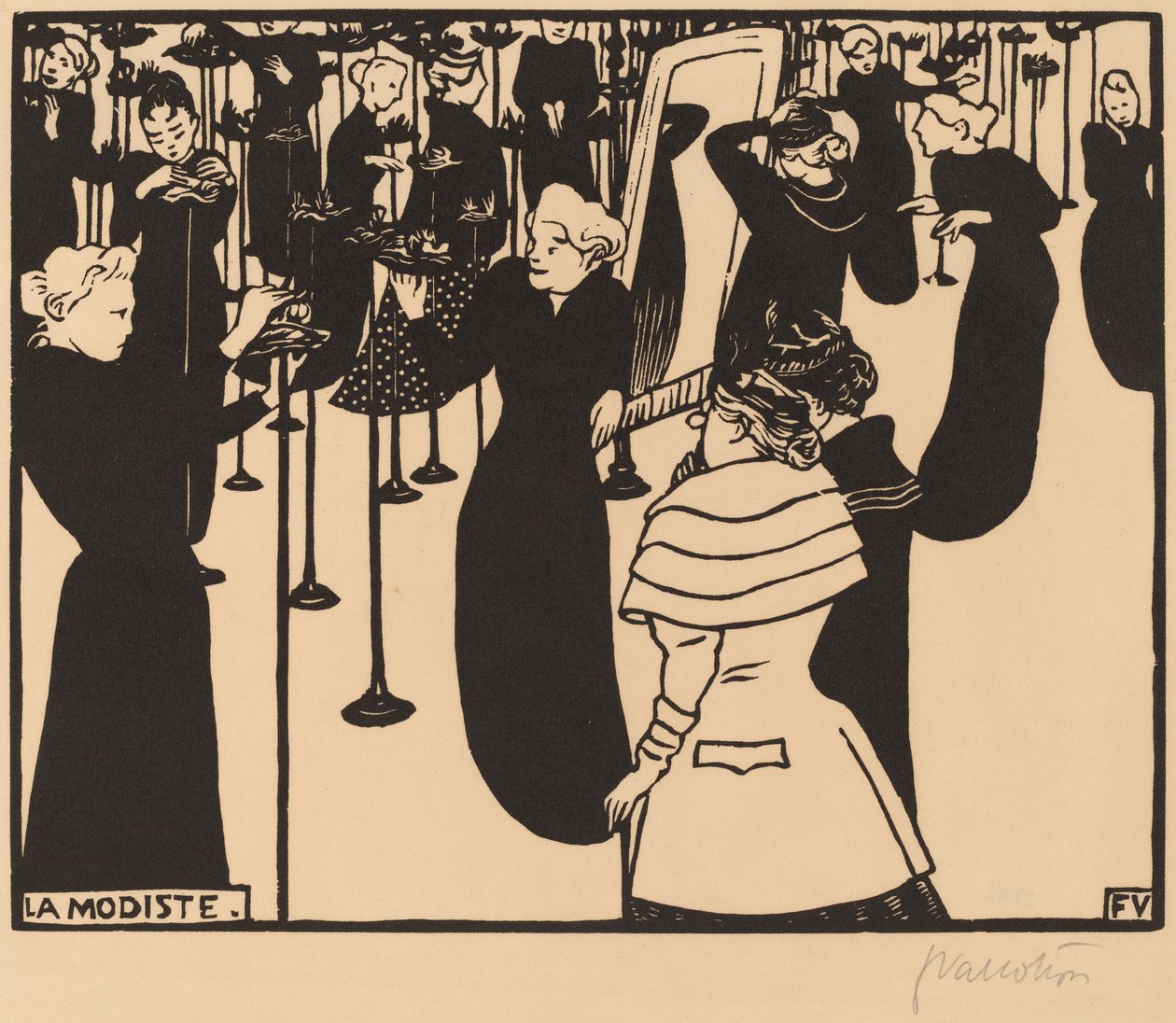 The Milliner av Félix Vallotton