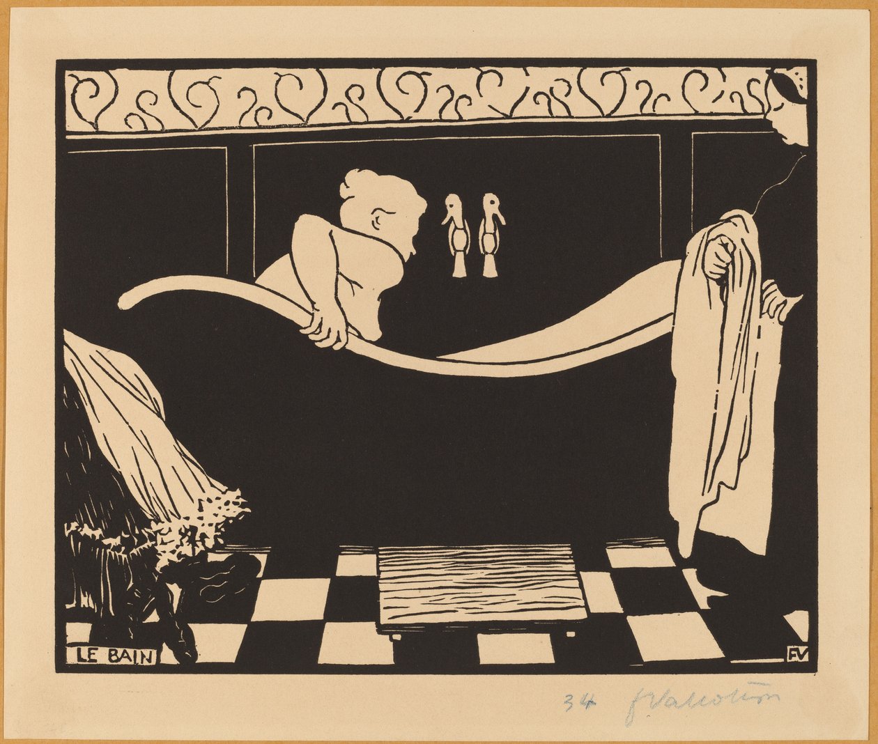 Le Bain (badet) av Félix Vallotton