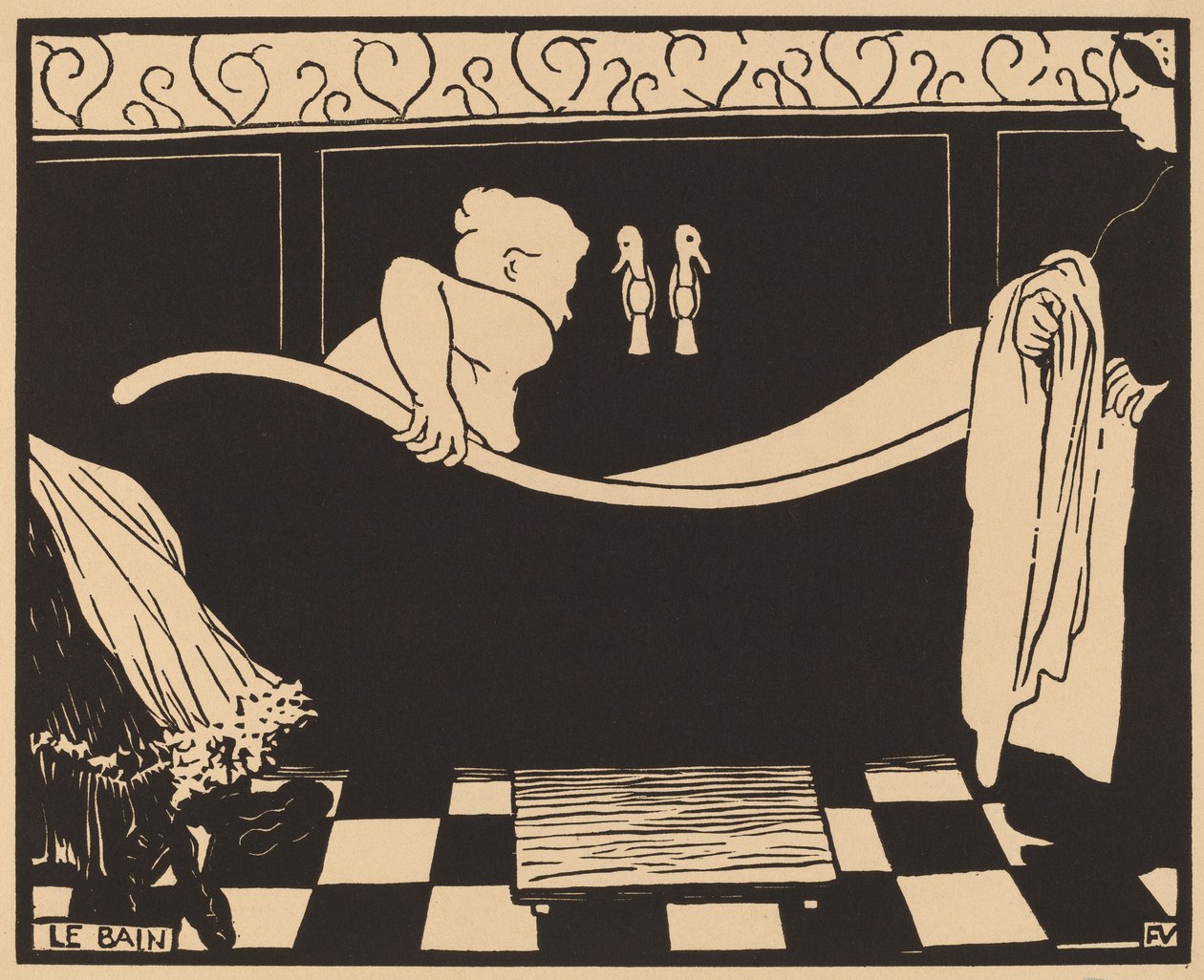 Le Bain The Bath, 1894. av Félix Vallotton