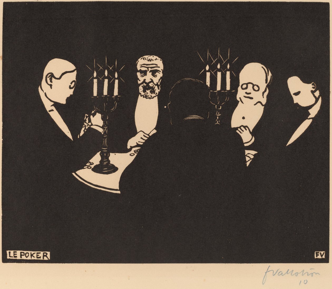 Le Poker (Poker) av Félix Vallotton