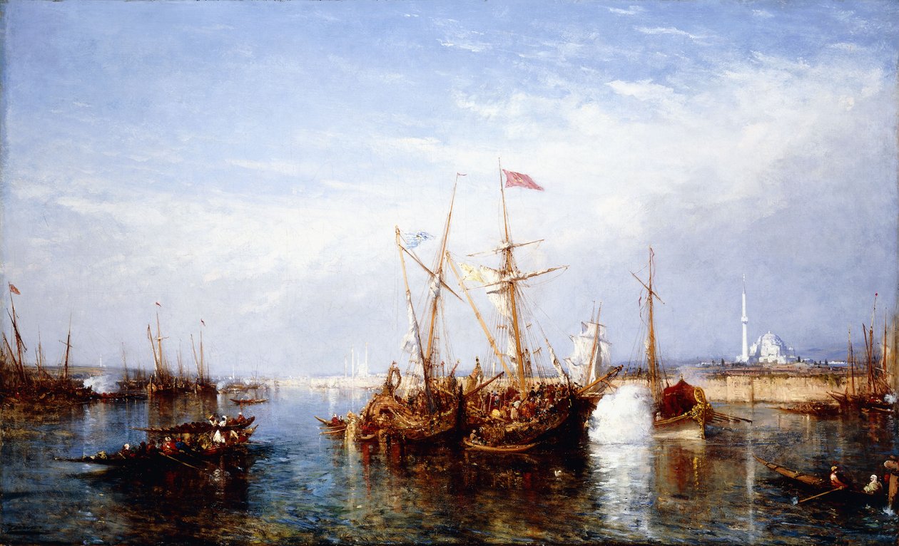 La Corne d"Or, Konstantinopel, av Félix Ziem