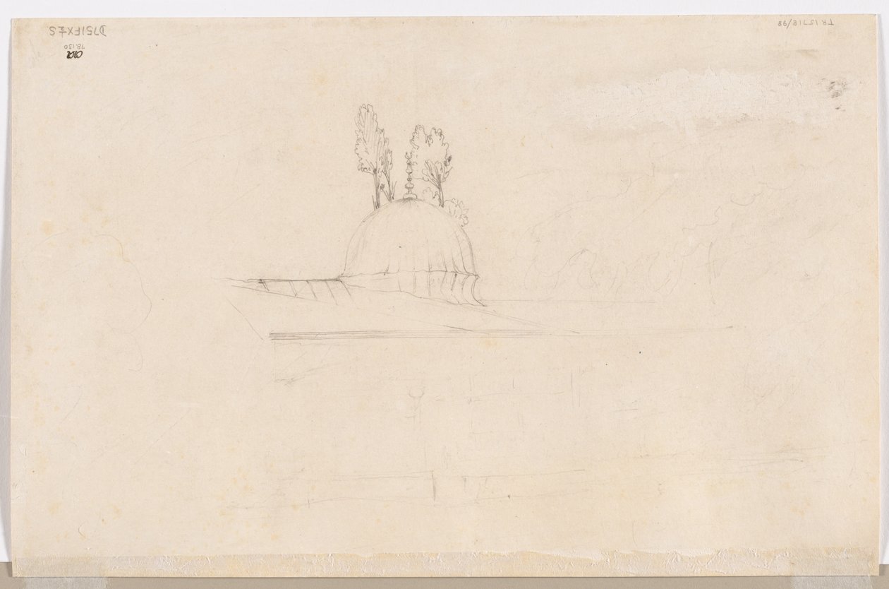 Skisse for Pavilion Near a Mosque, 1800-tallet. av Félix Ziem