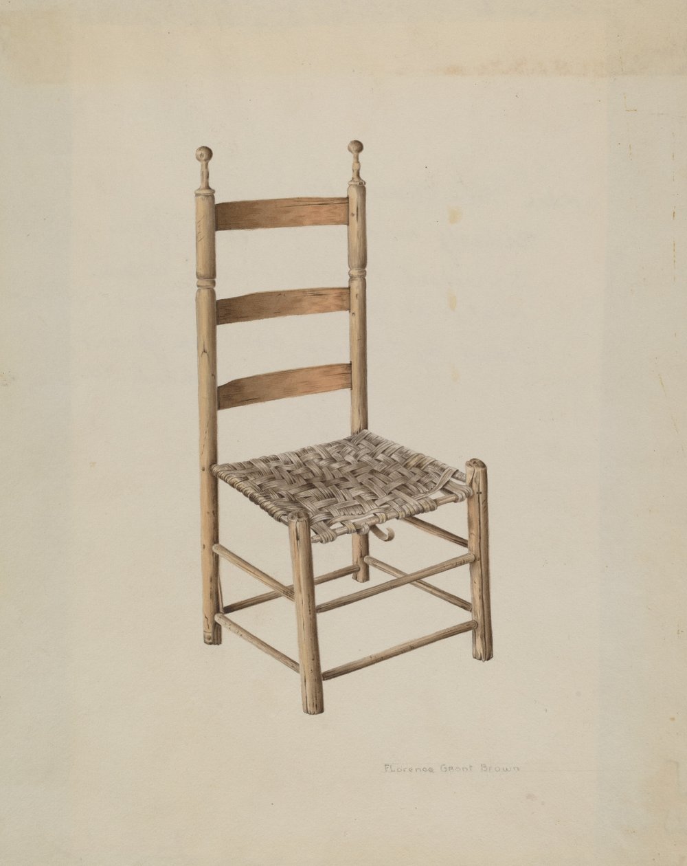 Stigeryggstol av Florence Grant Brown
