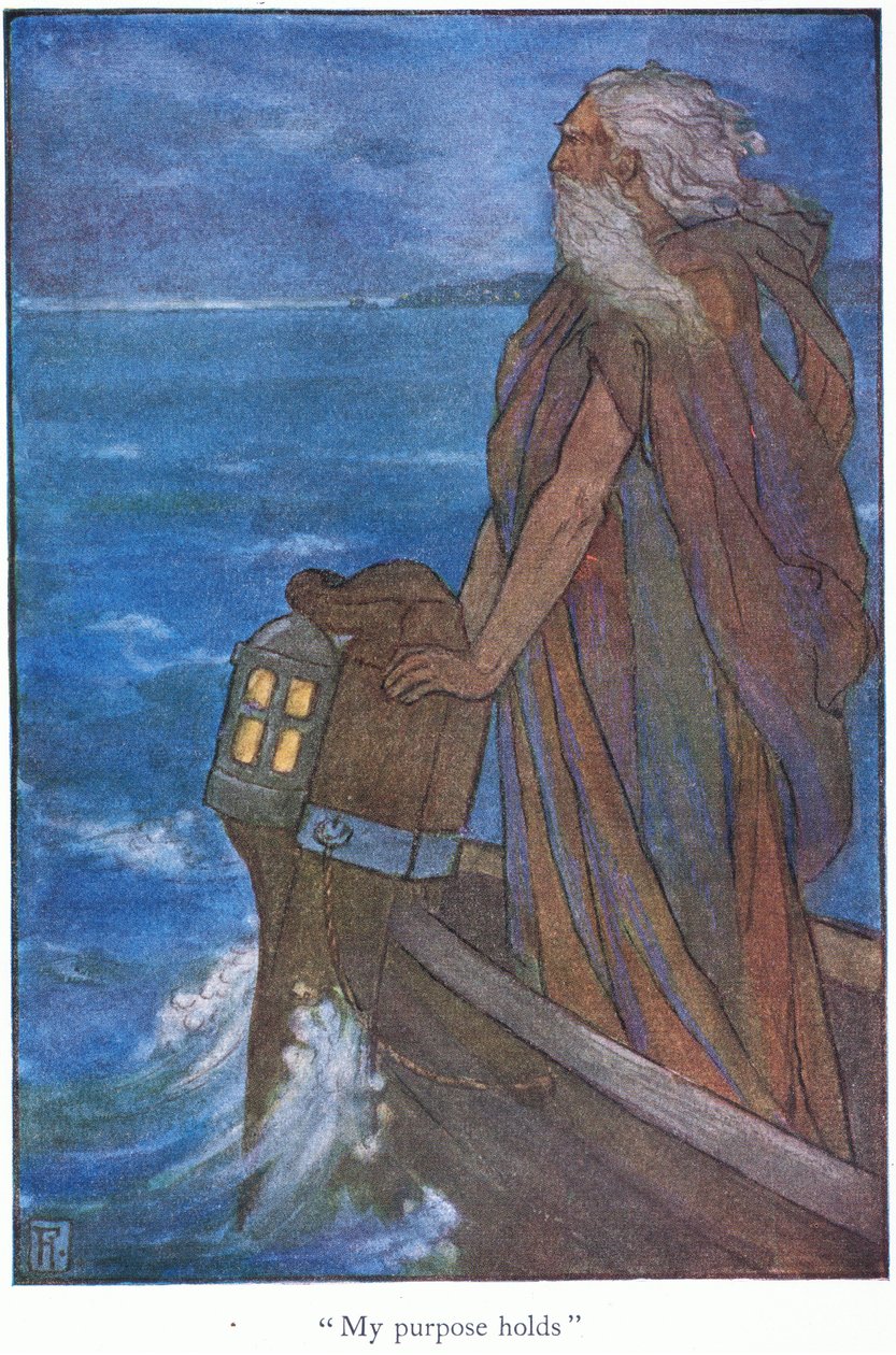 «Mitt formål holder» Ulysses (fargelitografi) av Florence Harrison