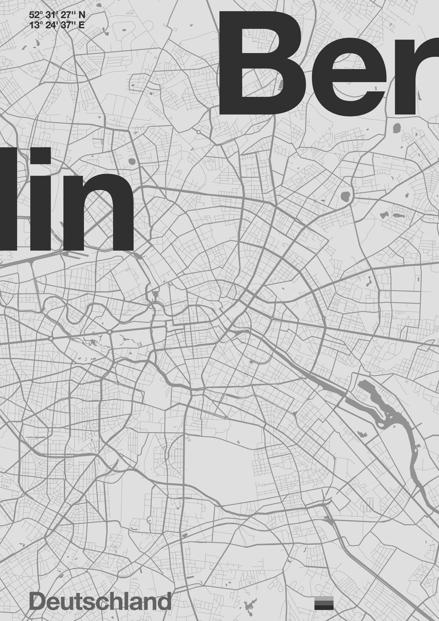 Berlin Minimal kart av Florent Bodart
