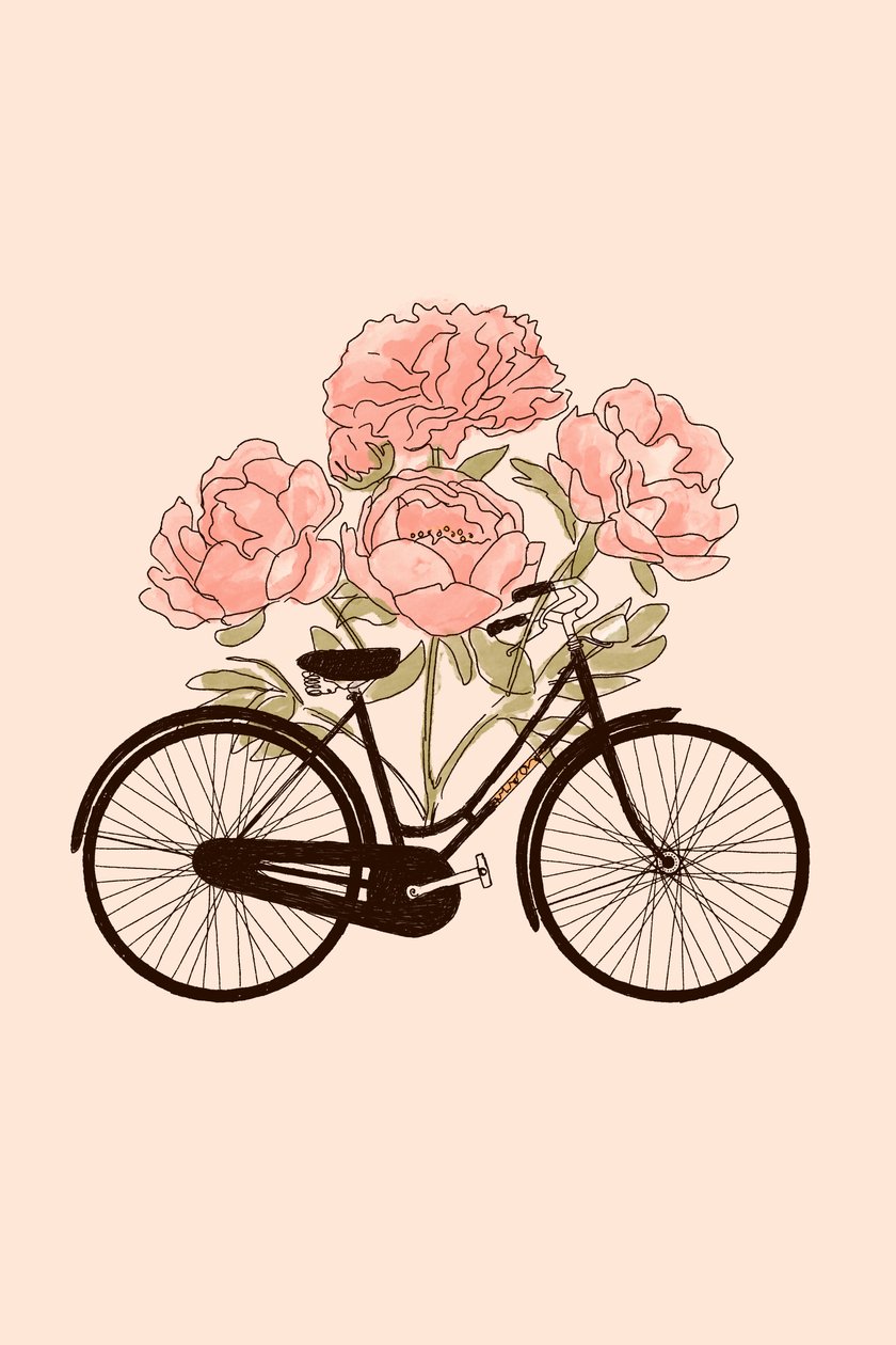 Sykkel og blomst: Paris, 2022 (digital) av Florent Bodart