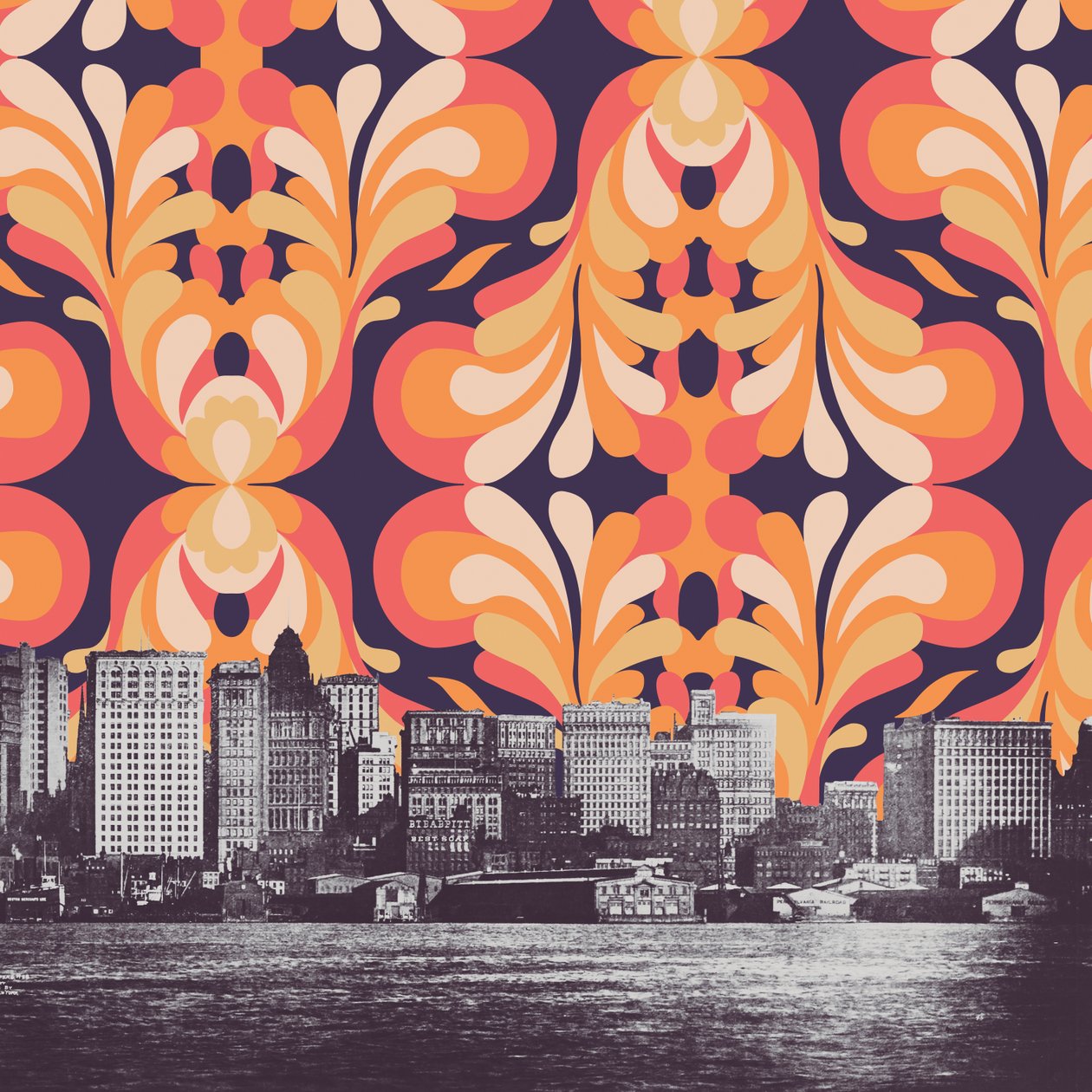 Fargerik himmel over New York av Florent Bodart