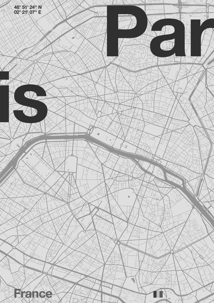 Paris Minimal kart av Florent Bodart