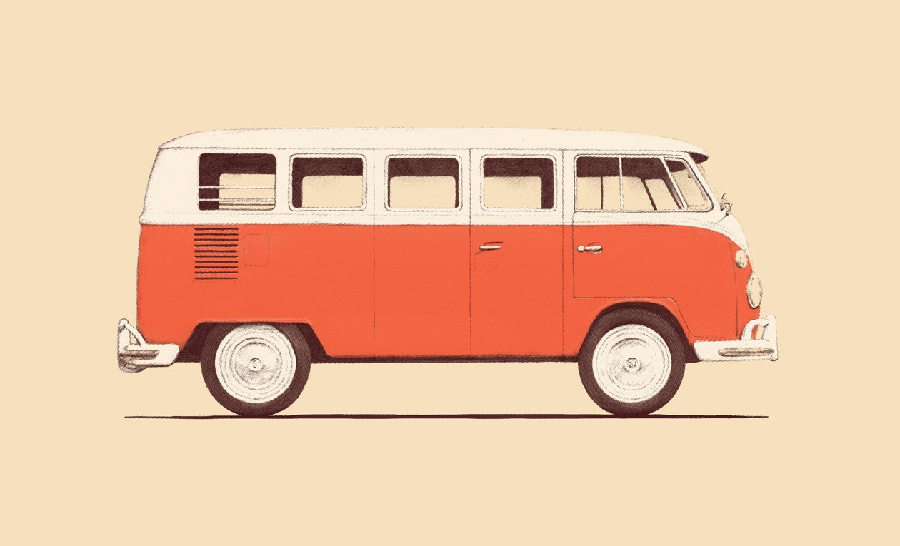 Red Van, 2023 (digital) av Florent Bodart