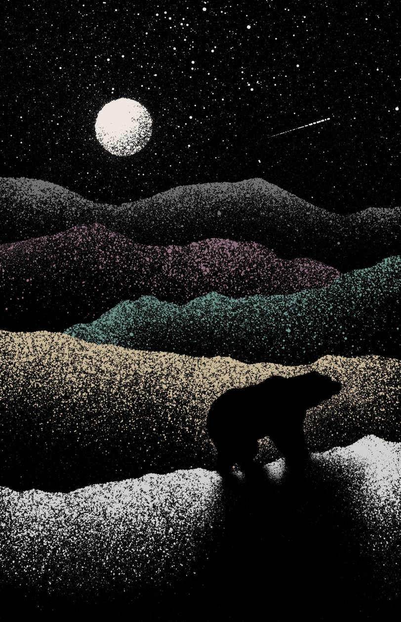 vandrende bjørn, 2019 (digital) av Florent Bodart