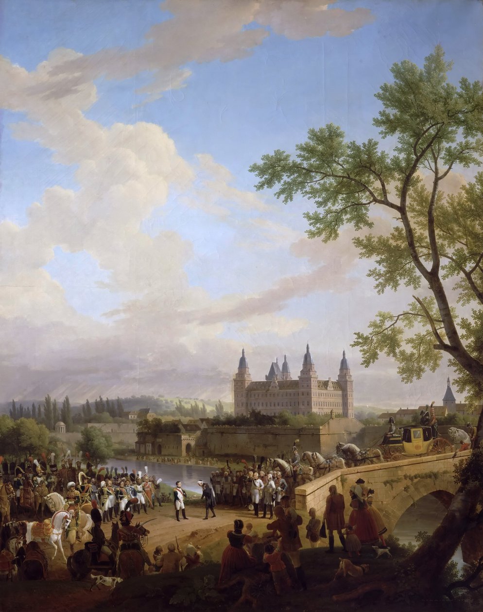 Møte mellom Napoleon og baron Karl von Dalberg i Aschaffenburg 2. oktober 1806 av Florent Fidèle Constant Bourgeois du Castelet