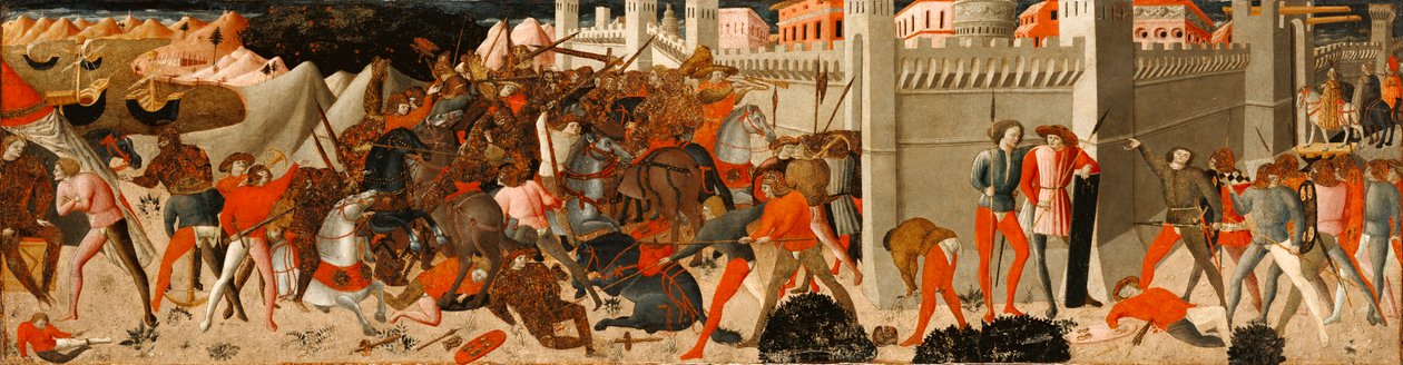 The Siege of Troy, ca. 1460-80 (tempera på panel) av Florentine School