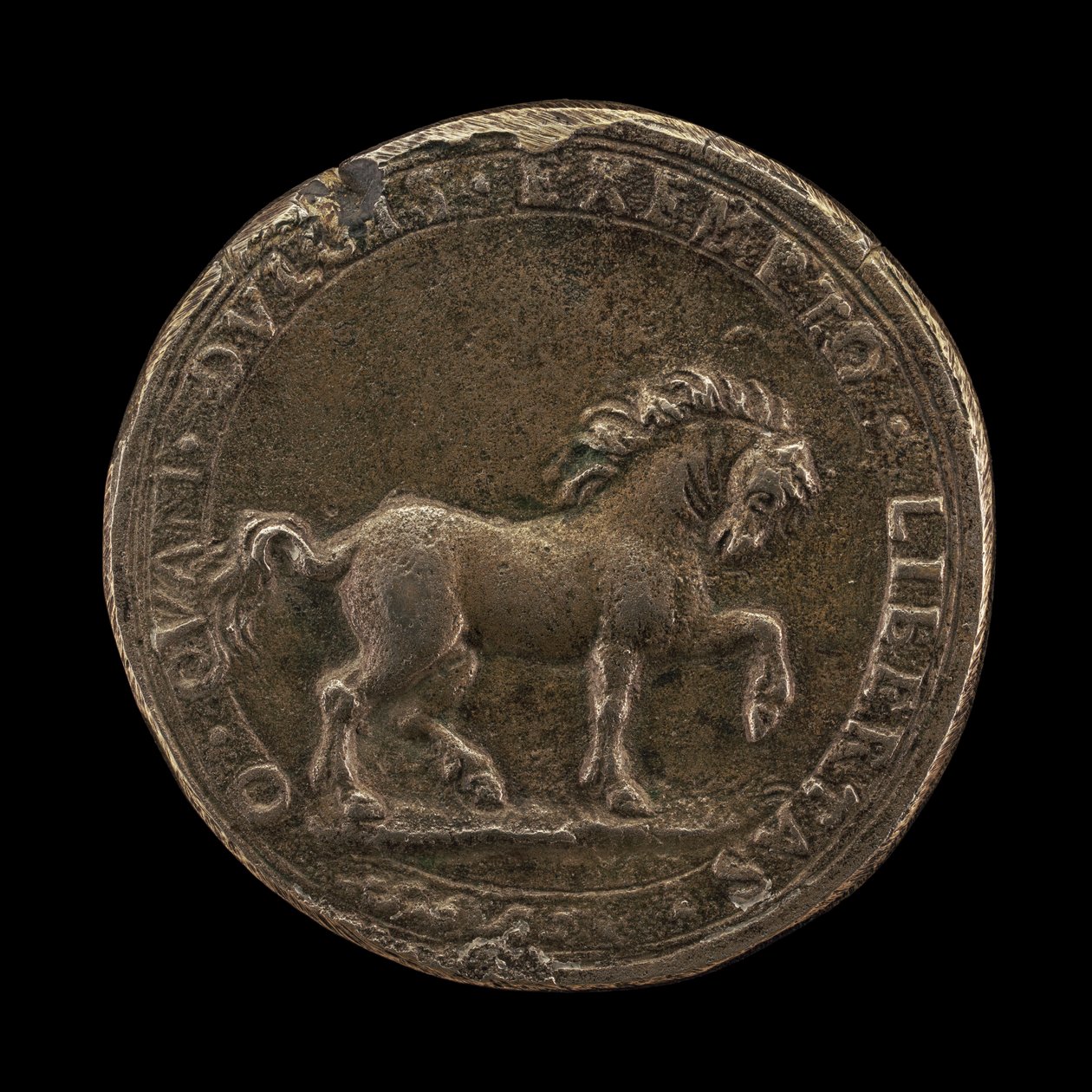 Horse Pawing the Earth, ca. 1545 (støpt ikke-sterling sølv) (revers av 6240388) av Florentine School