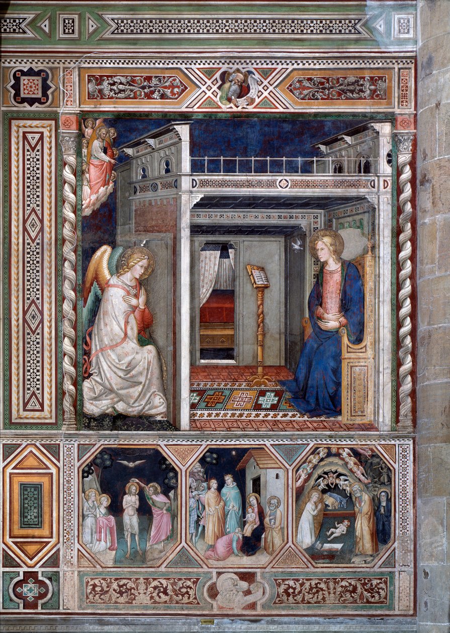 Bebudelsen - Fresco av Florentine School