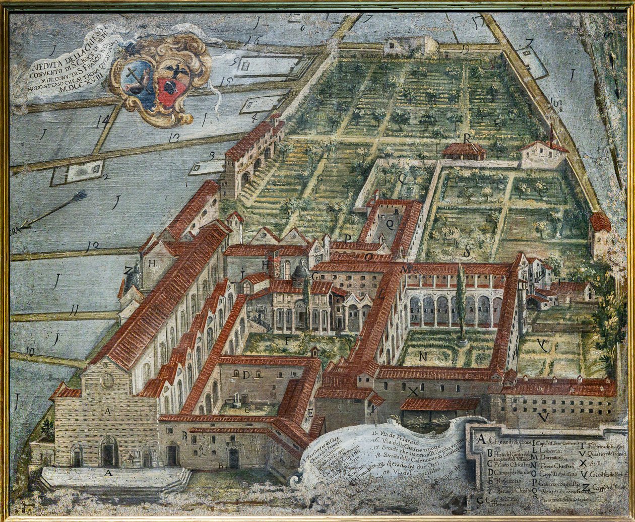 Utsikt over kirken og klosteret av Florentine School