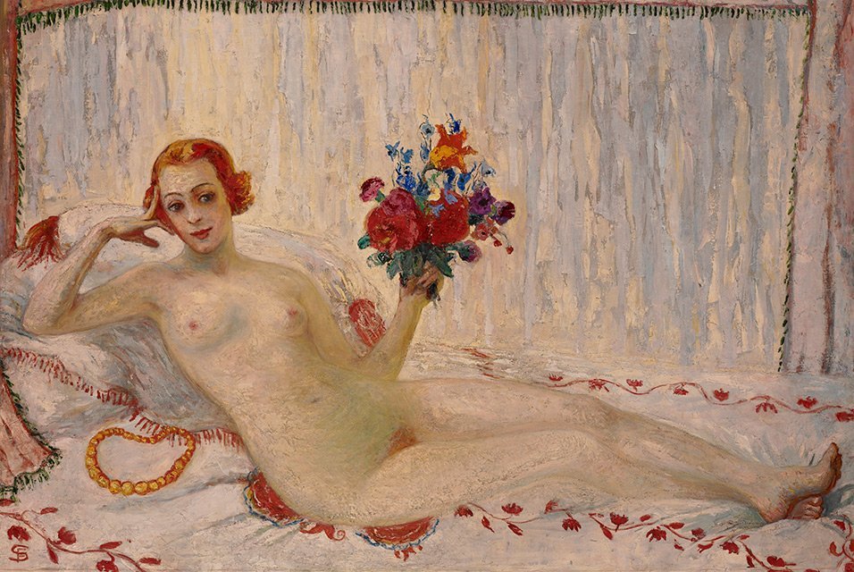 Et modell naken selvportrett av Florine Stettheimer