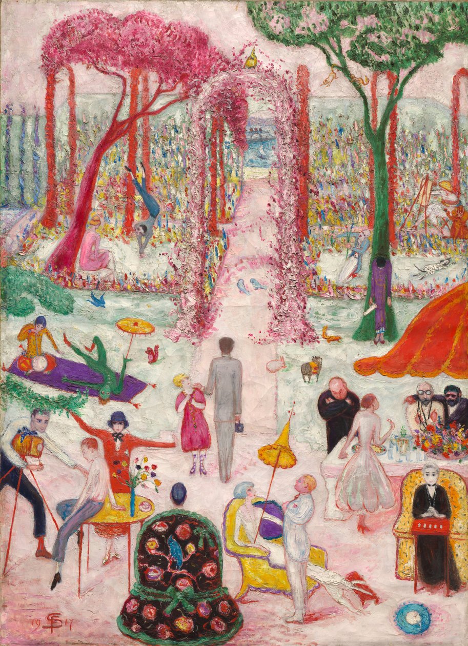 Søndag ettermiddag på landet, 1917 av Florine Stettheimer